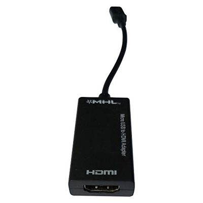 Adapter HDMI/Micro USB voor Alcatel Idol 5 Smartphone Televisie TV 3D Full HD 4 K Display 1080P zwart