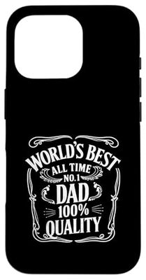 World's Best All Time No. 1 Dad Cool Father's Day Daddy Men Case for iPhone 16 Pro