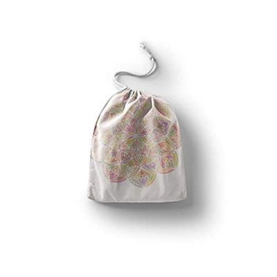 Bonamaison Printed Cotton Produce Bag with Drawstring, Reusable Grocery Bag, Biodegradable Eco-Friendly Bags, Travel Pouch, Sachet Bags, Shopping Bag, Eco Friendly, Foldable, Size: 12x15 Cm