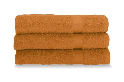Gabel Lot de 3 Serviettes pour Visage, éponge en Pur Coton, hydrophile, 60 x 100 cm, brûlé,