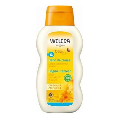 Weleda - Casa de banho de creme de calêndula, limpa suavemente e sem enxaguar, 100% natural, adequada para peles sensíveis - 200 ml
