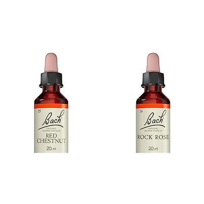 Fleurs de Bach® Original, Marronnier d'inde rouge, Complément alimentaire, Vegan, 1 Flacon Compte Gouttes x 20 ml & Fleurs de Bach® Original, Hélianthème, 1 Flacon Compte Gouttes x 20 ml