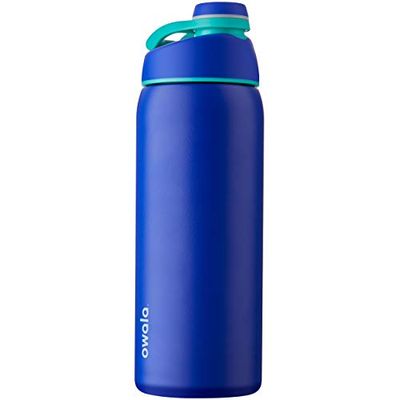 Owala Borraccia termica in acciaio inox, con tappo a spirale, 907 ml, mirtillo smooshed