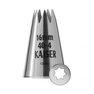 Kaiser stjärnfodral, 16 mm, rostfritt stål falskt och slumpmässigt