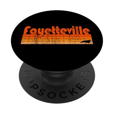 Fayetteville, Carolina del Norte, estilo retro de los años 80 PopSockets PopGrip Adhesivo