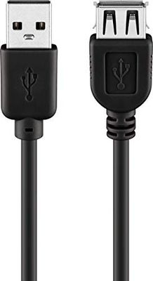 Wentronic Câble USB 3.0 Fiche A / Prise A 0,3m Noir (Import Allemagne)