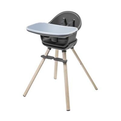 Maxi-Cosi Moa Trona Bebe Evolutiva 4 en 1, 6 Meses-7 Años, 0-25 Kg, Trona de Bébé Ligera y Ajustable, Transformable en Asiento Elevador, Taburete y Escritorio Con Asiento para Niños, Beyond Graphite