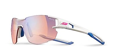 Julbo Aerolite Gafas DE Sol, Blanco/Azul Gris, S Unisex Adulto