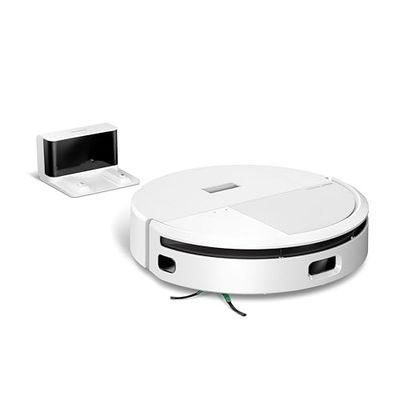 iRobot Roomba 205 DustCompactor Combo, Robot Aspirapolvere Lavapavimenti, Raccoglie e Compatta la Polvere, Navigazione ClearView LiDAR, Rileva Tappeti/Moquette, Controllo tramite App, Bianco