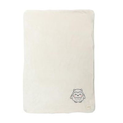 Mr. Wonderful - Couverture Douce pour bébé - Hibou Beige - en Polyester - 75 x 100 cm.