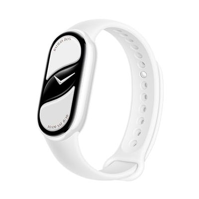 Xiaomi Smartband 10, 4,5 cm (1,72 inch) AMOLED-display, snel opladen, 150+ sportmodi, gezondheids- en slaapmonitor, HyperOS 2.0, waterdicht tot 5 ATM, kompas, parelwit.