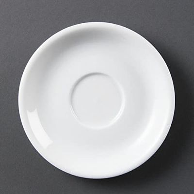 Olympia Whiteware Lot de 12 soucoupes en porcelaine pour cappuccino