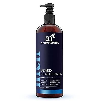 ArtNaturals Natural Beard Deep Conditioner - (8 Fl Oz/236ml) - Infused with Aloe Vera, Tea Tree and Jojoba Oil - Sulfate Free