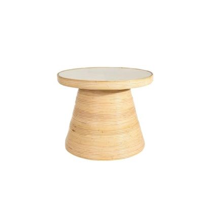 Romimex Bijzettafel, natuurlijk rotan, 70 x 55 x 70 cm