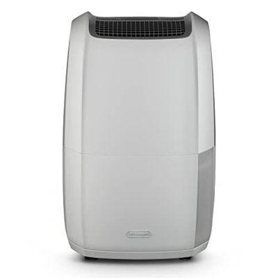 De'Longhi Trockeno AriaDry DDSX220 Luchtontvochtiger voert vocht, wasdroger, luchtreiniger, 20 l per dag, elektronische besturingen, geruisloos, praktische wielen en handgrepen, timer, wit