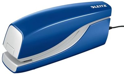 Leitz 55320035 - Grapadora eléctrica, 10 hojas de capacidad de grapado, color azul