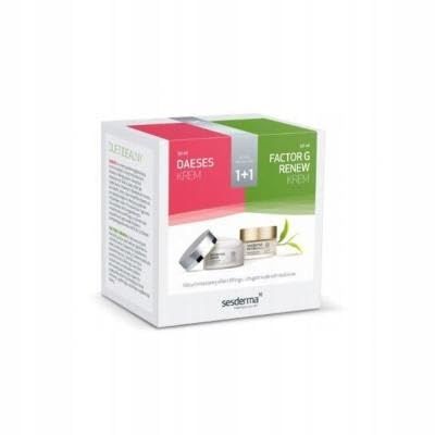 Sesderma Factor G Renew zestaw bożonarodzeniowy – krem 50 ml + krem DAESES 50 ml, intensywny zestaw wygładzający skórę, lifting i regeneracja, pielęgnacja przeciw starzeniu się, dla jędrnej,