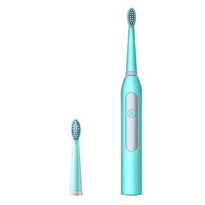 Kabinga elettrica, alimentato da 2 batterie AA, denti ultrasonici automatici, con 2 testine di spazzola, blu, unisex -Adult, m