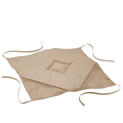 Douceur d'Intérieur Essentiel Chair Seat Cover with 4 Flaps, 36 x 35 x 3.5 cm, polyester, linen, 36x3.5x36 cm