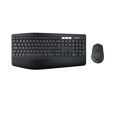 Logitech MK850 Kit Tastiera e Mouse, Layout Inglese UK Qwerty, Nero