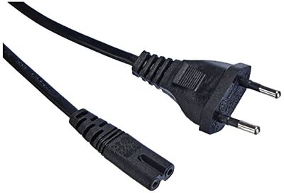 Akyga AK-RD-02A - Cavo di alimentazione per laptop a 2 pin IEC C7/CEE 7/16 Europlug, 3 m