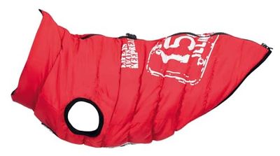 Trixie Cappotto Cane Vestiti Animali - Giacca Cappotto Gilet con imbracatura Cane Grande Piccolo Medio Cani Accessori Mantello Imbracatura Saint-Malo Taglia S 40 cm Rosso