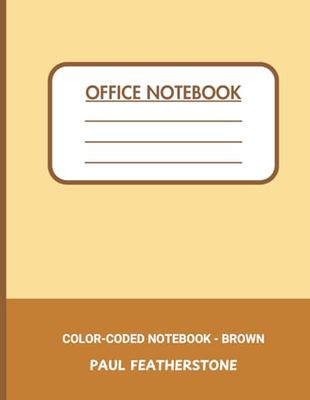 OFFICE NOTEBOOK: COLOR-CODED NOTEBOOK - BROWN