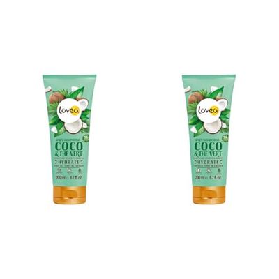 LOVEA - Après-Shampooing - Coco & Thé Vert - Hydrate & Démêle - Cheveux Tous Types - 96% D'Origine Naturelle - Sans Silicone - Vegan - Fabriqué En France - 200 ml (Lot de 2)