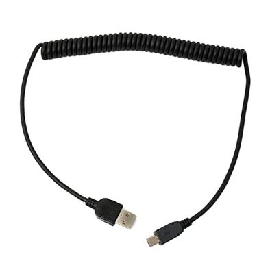 System-S Câble USB 2.0 Mini B femelle vers type A mâle Adaptateur spirale pour Garmin 130 cm