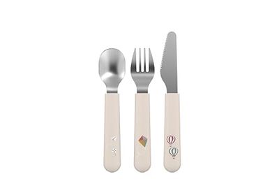 Mepal Children’s Cutlery 3-Piece Set Mio, Children's Flatware, Child-Friendly Utensils from 12 Months, Including Knife, Fork & Spoon, Set of 3, Sunshine & Rainbow