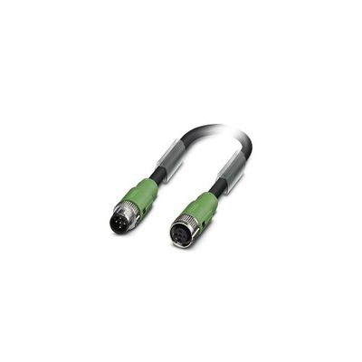 PHOENIX CONTACT SAC-5P-MS/1.0-186/FS SCO - Cavo sensore/attuatore, 5 pin, PUR, spina dritta M12 Speedcon, codifica A, su presa dritta M12 Speedcon, codifica A, lunghezza cavo 1 m, nero/grigio