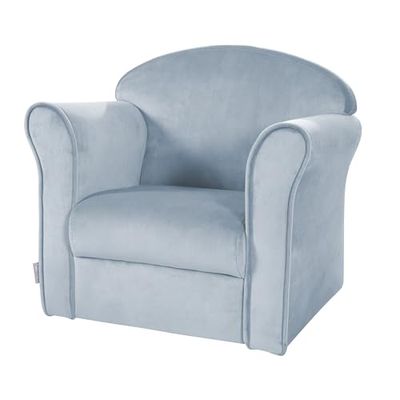 roba Poltrona per Bambini Lil Sofa Turchese, Imbottita con braccioli, Rivestita in Velluto Azzurro, 43 x 51 x 40 cm, 1 Stück (1er Pack)