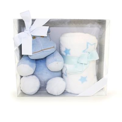 Duffi Baby Couverture et Peluche, 90 x 75 cm, Couleur Bleu Master Baby Home, S.L. 5512-12