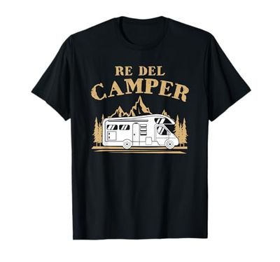 Re Del Camper RV Camping Regali Sono Campeggiatore Maglietta