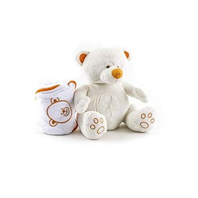 Duffi Baby- Capa de Baño y Peluche, 80 x 80 cm, Color Naranja (Master Baby Home, S.L. 5128-03)