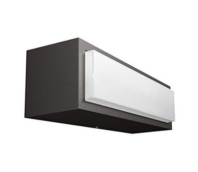 Philips MyGarden Stratosphere 1735493P3 Aplique LED, iluminação exterior, LED integrada, 4,5 W, luz branca fria, alumínio, cor antracite, desenhado para jardins e pátios