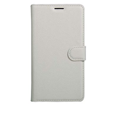 Carcasa de telefono for Galaxy J7 Prime Litchi Texture Horizontal Flip PU Funda de Cuero con Soporte y Ranuras for Tarjetas y Billetera (Negro) (Color : Blanco)