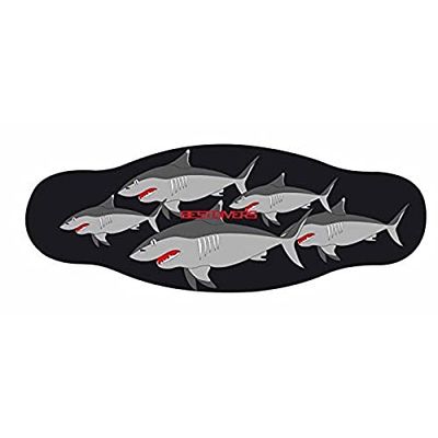 Best Divers klockarmband mask av neopren, dubbel folio, Hai