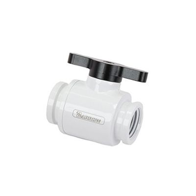 Barrow Mini vanne d'arrêt d'eau – Corps principal blanc + poignée classique en aluminium noir