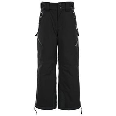 DLX Dozer Warm Padded Waterproof Pantalon de Ski Enfant, Noir, Size 3/4