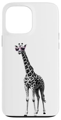Halftone Girafe Lunettes de Soleil Girafes Coque pour iPhone 13 Pro Max