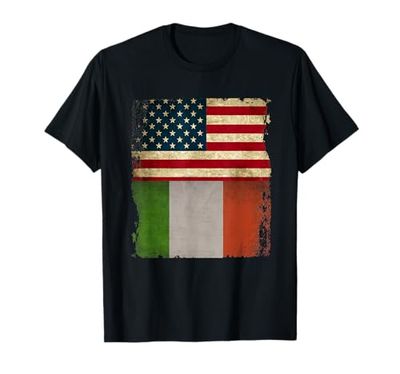 Bandiera tricolore italiana americana Bandiera USA Bandiera Maglietta