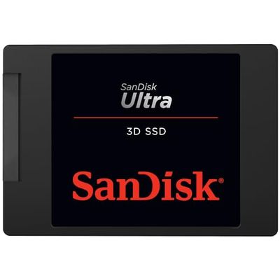 SanDisk 1TB SSD Ultra 3D 2.5" SATA SSD, Internal SSD, Read speeds up to 560 MB/s, 3D NAND Technology, SATA III 6GB/s, nCache Technology