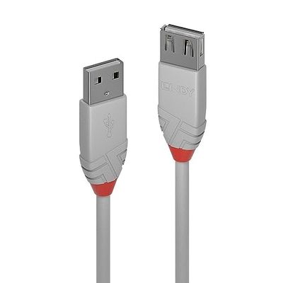 LINDY 1M USB 2.0 A EXTE CABLE,ANTHRALINE