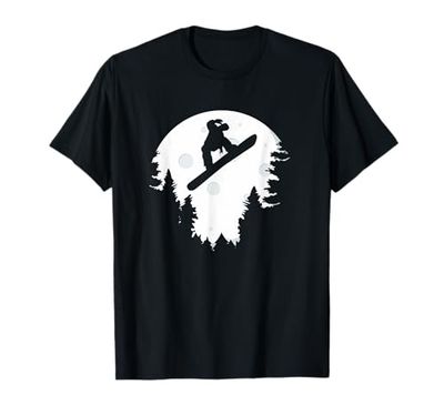 Snowboarder di sport invernali Moon Maglietta