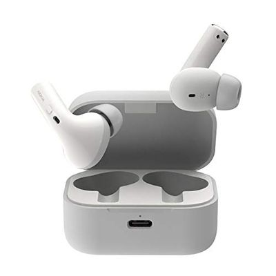 Nokia E3500 True Wireless Earbuds, Bluetooth 5.0, met Clear Voice Capture (CVC) technologie, 7 uur non-stop speeltijd en tot 25 uur dankzij Charging Case, wit [Amazon Exclusive]