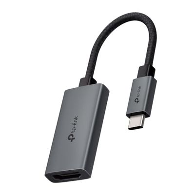 TP-Link UA520C USB-C naar HDMI-kabel, 4K 60Hz, 10 cm lange gevlochten kabel, plug & play, ondersteunt macOS, Windows, iPadOS, iOS, Android, Linux en Chrome OS