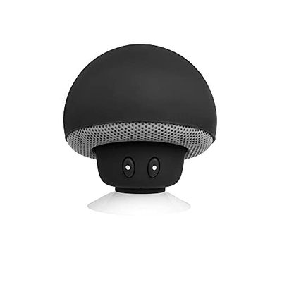 Altoparlante Bluetooth a Forma di Fungo - Piccola Cassa Portatile - Speaker Waterproof Potente per Cell o Pc - Wireless - Autonomia 5h - Design Moderno e Originale - Ultima Tecnologia - Nero - MOB