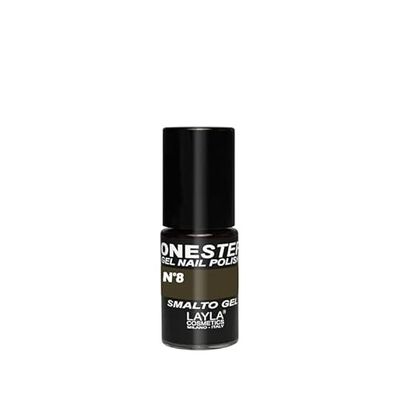 Layla Cosmetics ett steg gel nagellack, antracit, 1 förpackning (1 x 0,005 L)