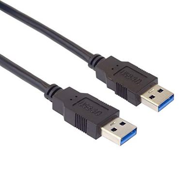 PremiumCord Câble de Connexion USB 3.0, Câble de Transmission de Données SuperSpeed Jusqu'à 5 Gbit/s, Câble de Charge, USB 3.0 Type A de Type A, 9 Broches, Noir, Longueur 2 m